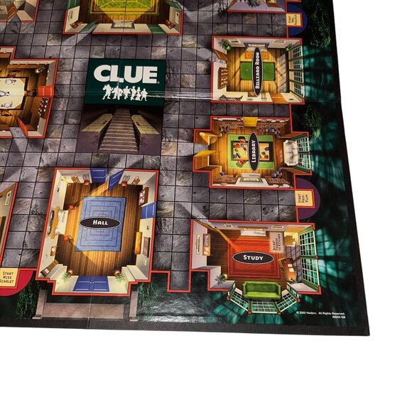 Vintage 2002 Clue Game Board Foldable Replacement Parts Parker Brothers - Picture 5 of 7